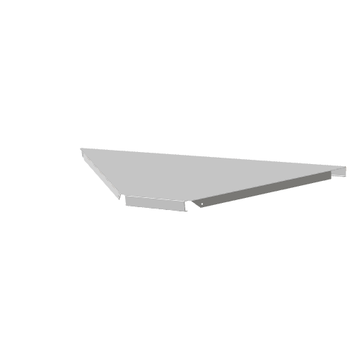 Полка внутренний угол 500мм, окрашенная, белая, ПТ-ВУ-500