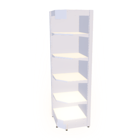 Треугольный стеллаж в угол