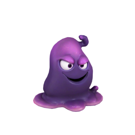 p3d.in - Purple Slime Fantasy Figure Game Piece