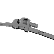 Pipe Wrench Survivor Edition High Poly WIP