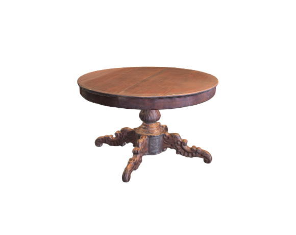 faragott labu kerek asztal low scale pos