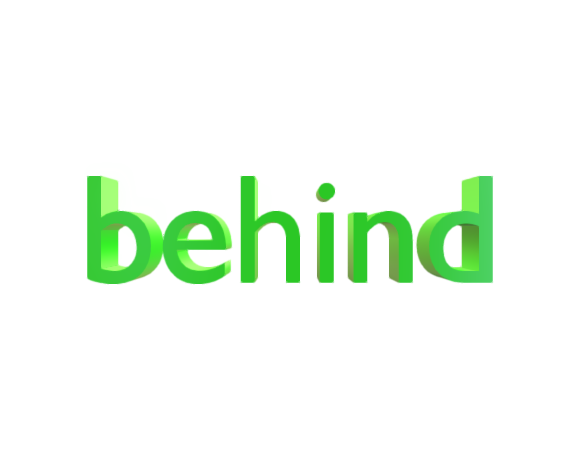 behind