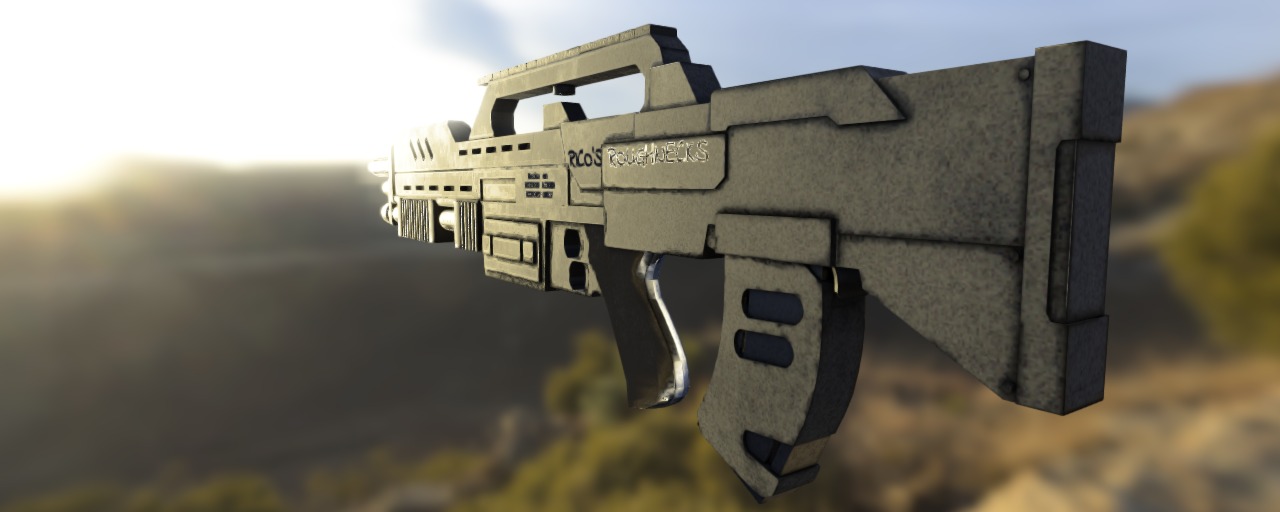 Morita Rifle from Starship Troopers (Pixelated)