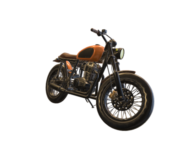 Custom Motorcycle Orange