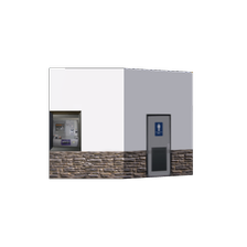 Tickets Station Right Side :: Low Poly Model -Video Game