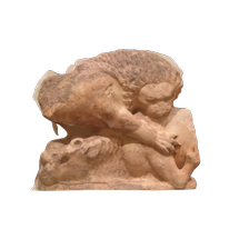 Pediment with Lion Attacking Bull (525-500 BC)