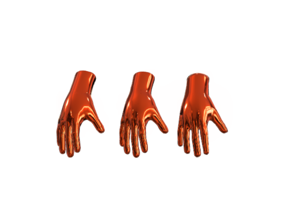 low poly hands