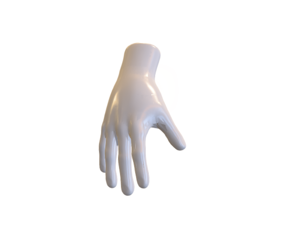 low poly hand