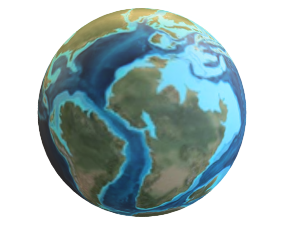 Earth paleogeographic timelapse