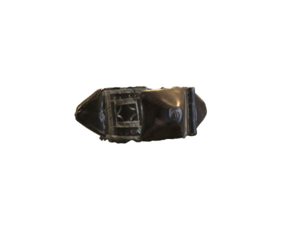 Metal bracelet with incised design