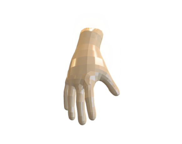 low poly hand