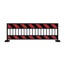 002 barrier black red
