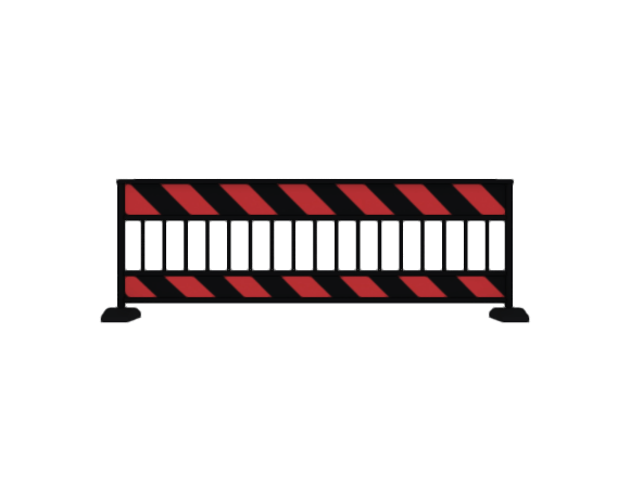 002 barrier black red