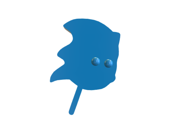 Classic Sonic The Hedgehog Popsicle 3D Model