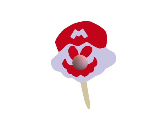 Super Mario Popsicle With Gumball Nose 3D Model Old Version