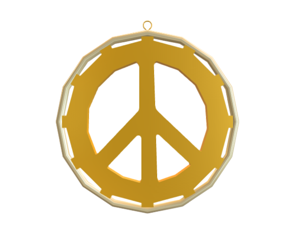 Orange Peace Symbol