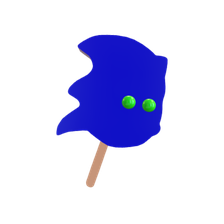 Sonic Popsicle 3D Model In Color