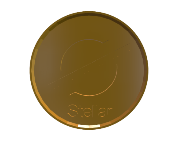 Bronze Stellar Coin 3D Model