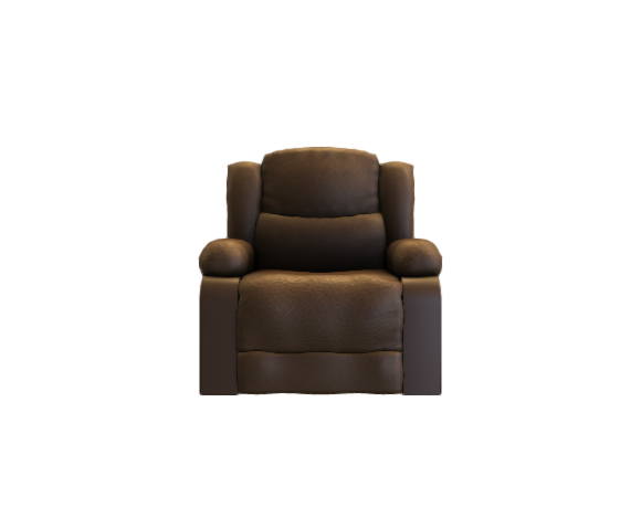 c faux leather recliner