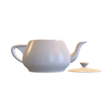 FFF 3D-printable Utah Teapot with separate lid