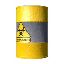 Biohazard waste barrel