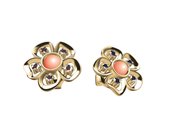 Earring Coral P3D