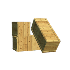 Low Poly Wooden Boxes