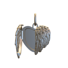 Золотой открывающийся медальон "Крылья ангела"