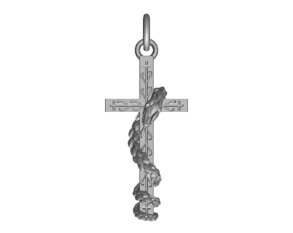 Крест со змеей 