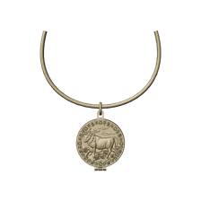 Серебряный открывающийся медальон знак зодиака Телец