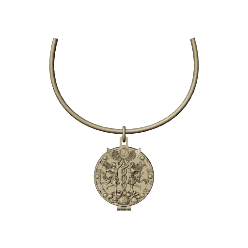 Серебряный открывающийся медальон знак зодиака Близнецы