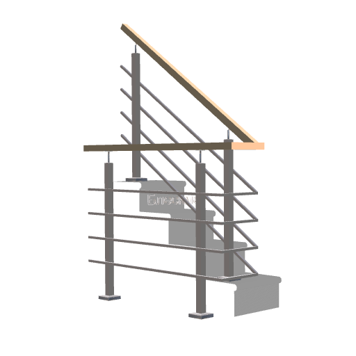Нержавеющие лестничные ограждения поручни бук, дуб №35