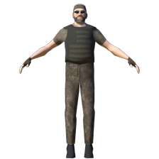 military man (low polygon model)