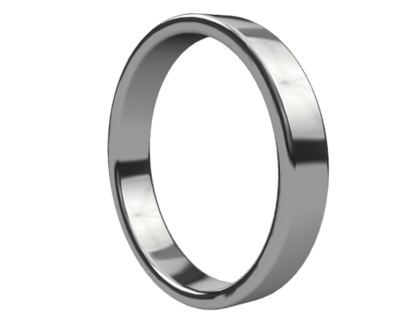 Iridium Ring 4mm European Slim