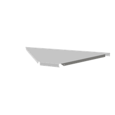 Полка внутренний угол 500мм, окрашенная, белая, ПТ-ВУ-500