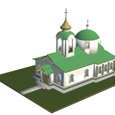  3d model a Orthodox Church