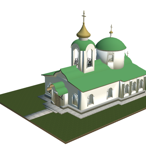  3d model a Orthodox Church