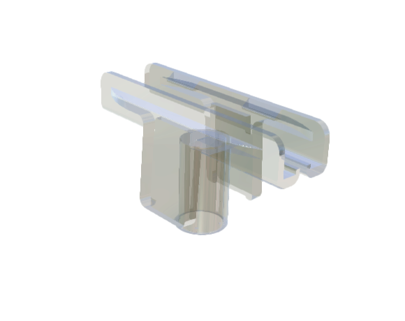 Т-держатель с боковыми фиксаторами, цвет прозрачный, для трубки 9мм, T-S прозрачный