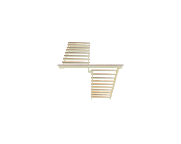 Лестница на ломаном косоуре с площадкой и поворотом на 180