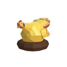 low poly hen