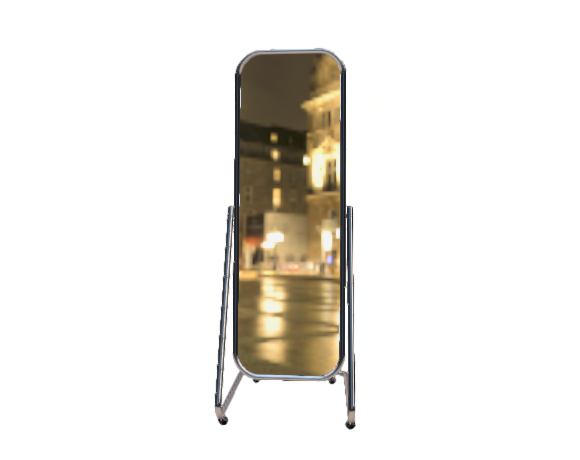 Зеркало напольное с изменением угла на колесах 550x500x1600H мм. 5ML-03K(хром)