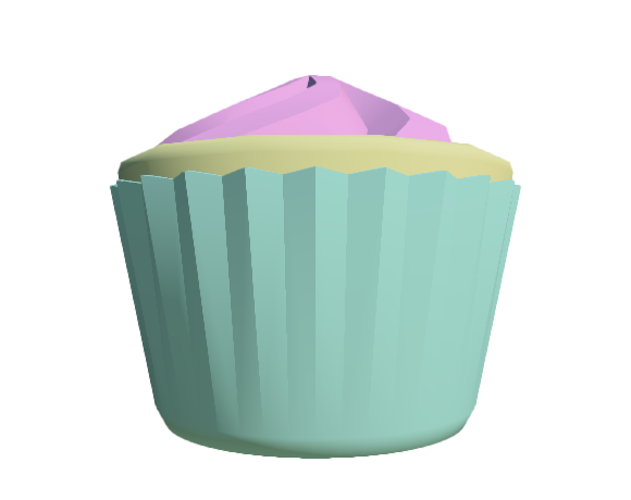 Low Poly Cupcake