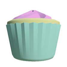 Low Poly Cupcake