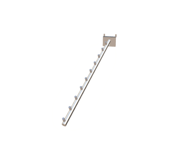 Кронштейн наклонный на кросспанель с 10-ю штырьками, хром, K111-10p/c