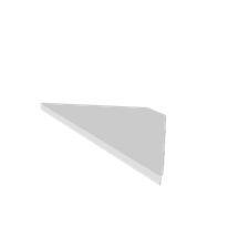 Полка внешний угол 500 мм, окрашенная, белая, ПТ-ВШУ-500