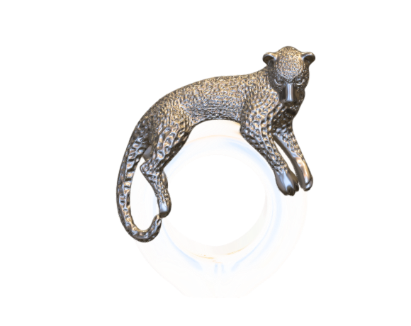 Pewter Leopard Napkin Ring