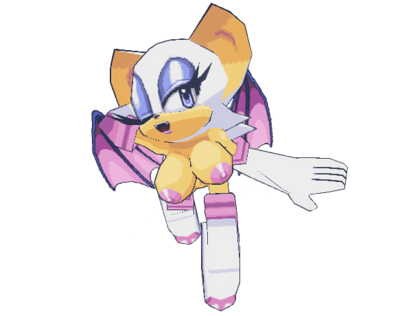 Rouge Low Poly (Pose 2)