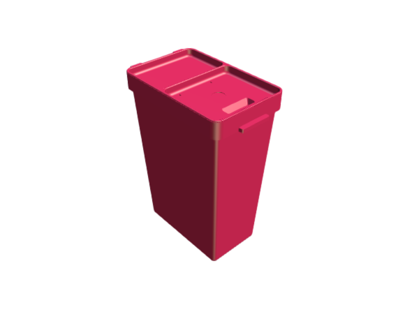 3D-Dimensions-Objects-Kitchen-Trash-Cans-IKEA-Hallbar-Bin-Large