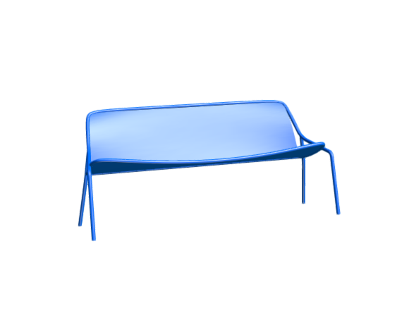 3D-Dimensions-Furniture-Benches-Croisette-Bench-3-Seat