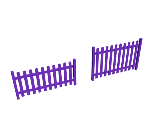 3D-Dimensions-Buildings-Fences-Picket-Fence-Round